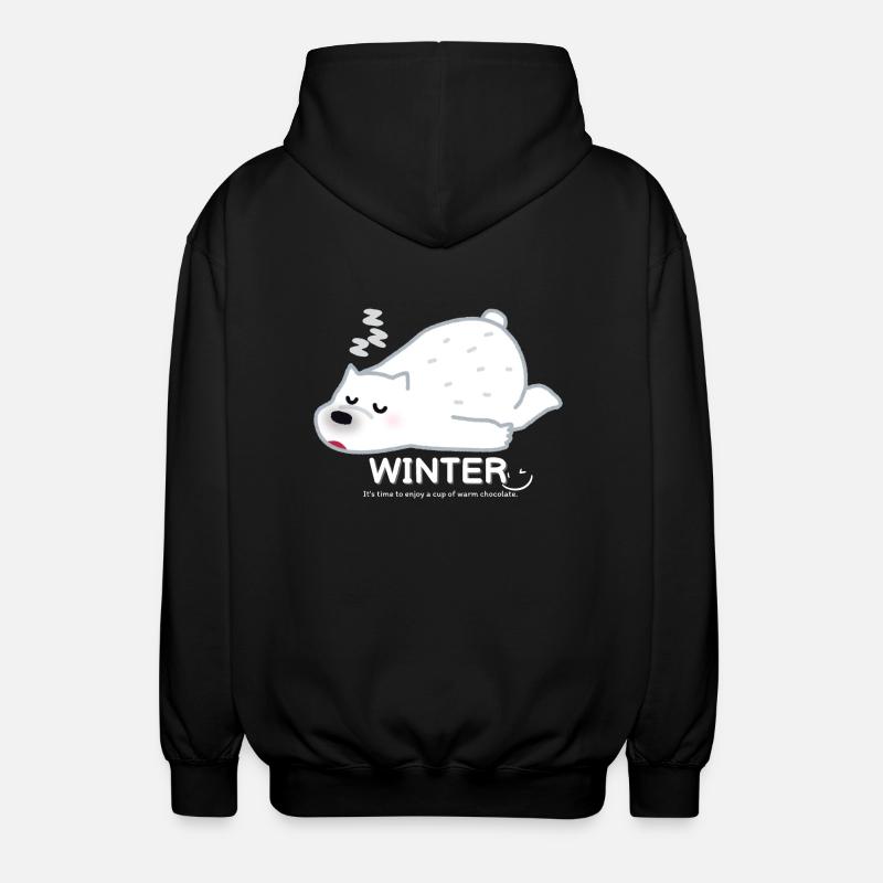 Winter Bear - Unisex Kapuzenjacke - Schwarz
