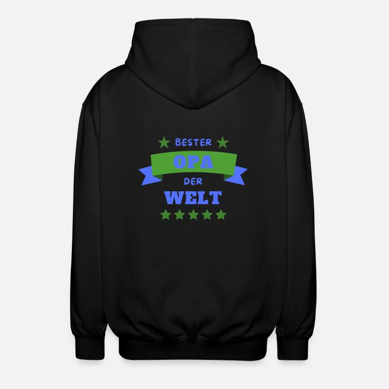 Bester Opa der Welt - Unisex Kapuzenjacke - Schwarz