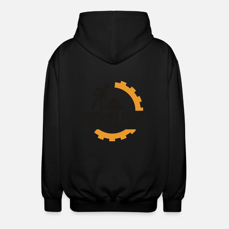 Construction West - Saxony helps. - Unisex Hooded Jacket - black