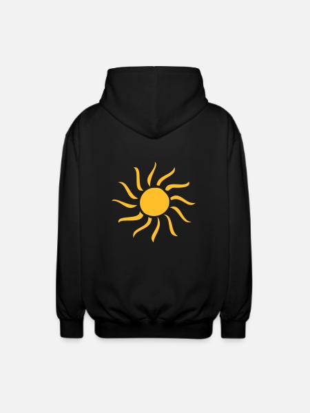 Sonne - Unisex Kapuzenjacke - Schwarz