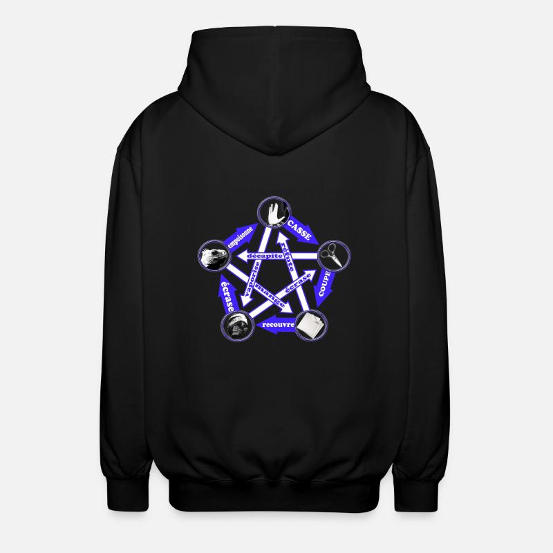 Rock Paper Scissors lizard spock da CustomStyle - Felpa unisex con cappuccio - nero