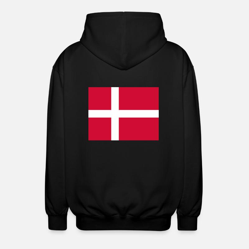 Drapeau du Danemark - Veste à capuche unisexe - noir
