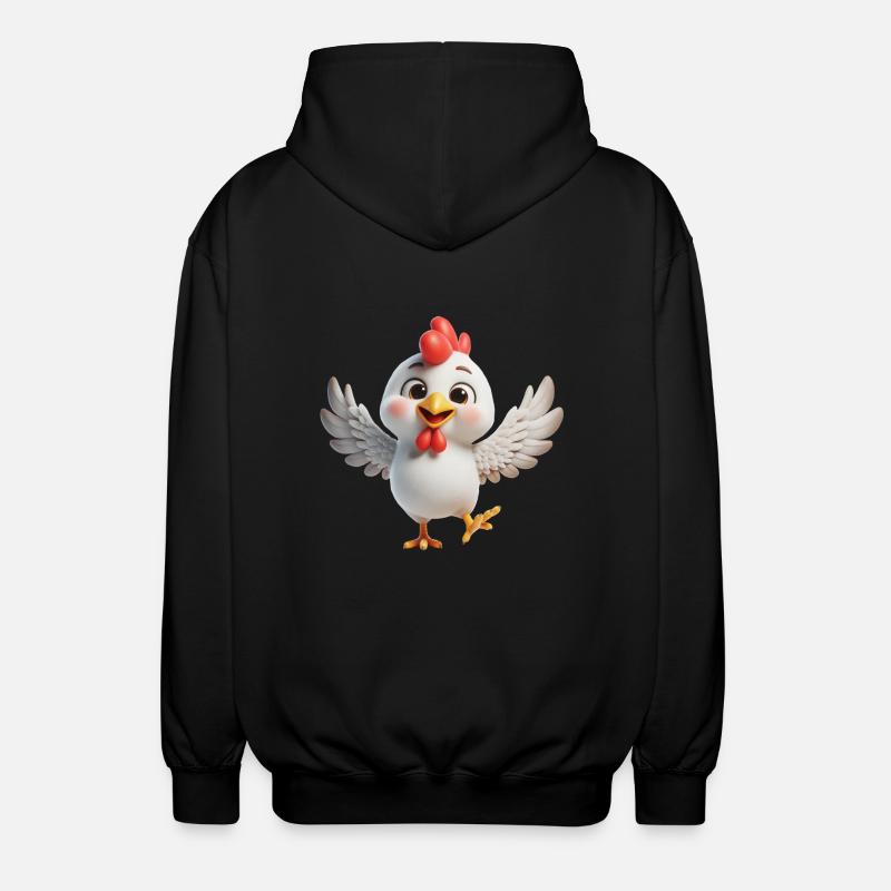 Poulet 3 - Veste à capuche unisexe - noir