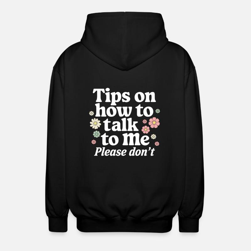 Silencieux et introverti - Veste à capuche unisexe - noir
