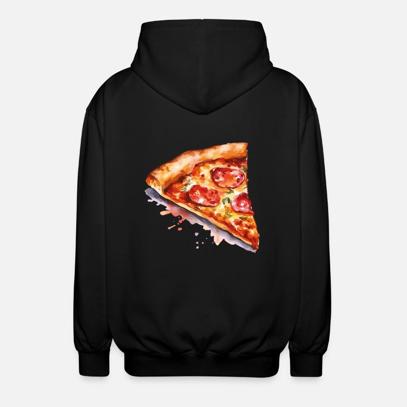 pizza - Unisex Kapuzenjacke - Schwarz