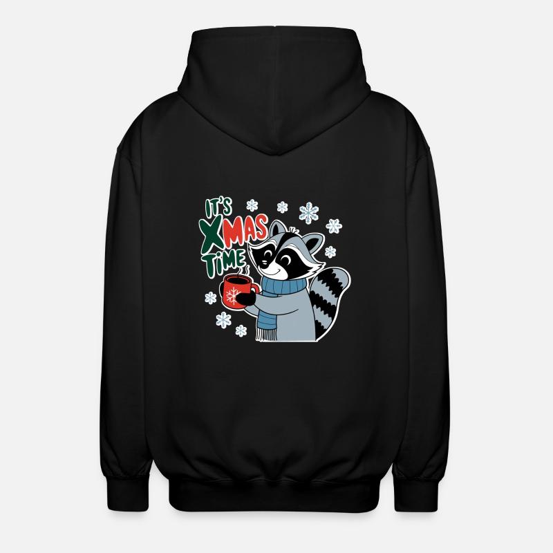 l'instant de noel - hiver mignon - Veste à capuche unisexe - noir