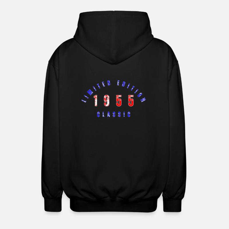 1955, Limited Edition - Unisex Hooded Jacket - black