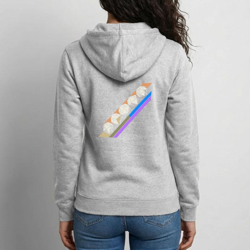 Retro Minimalist Polyhedral Dice Set Tabletop RPGP Unisex Hooded Jacket