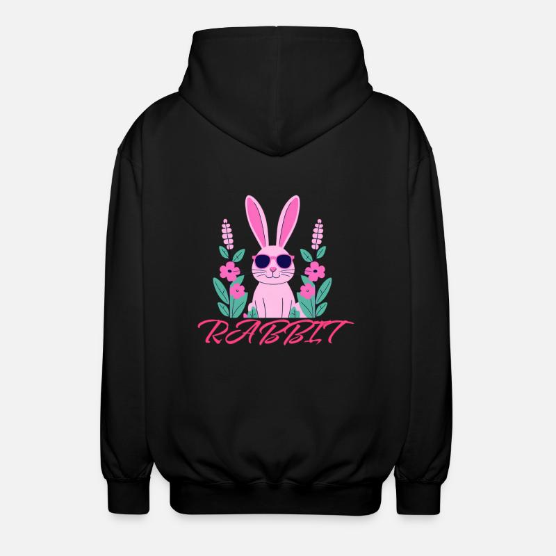 Rabbit - Unisex Kapuzenjacke - Schwarz