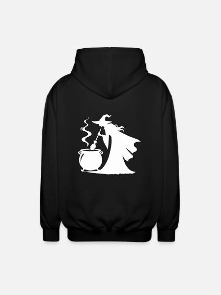 Witch Cooking Pot - Unisex Hooded Jacket - black