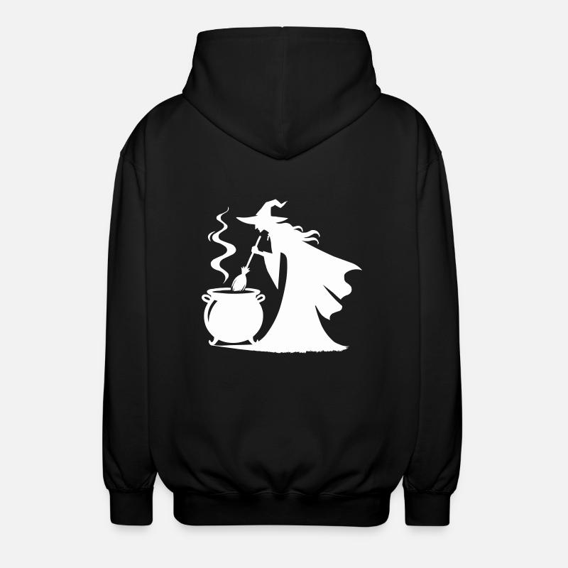 hexe kochtopf - Unisex Kapuzenjacke - Schwarz