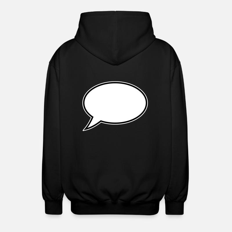 Speech Bubble Design - Unisex Hooded Jacket - black