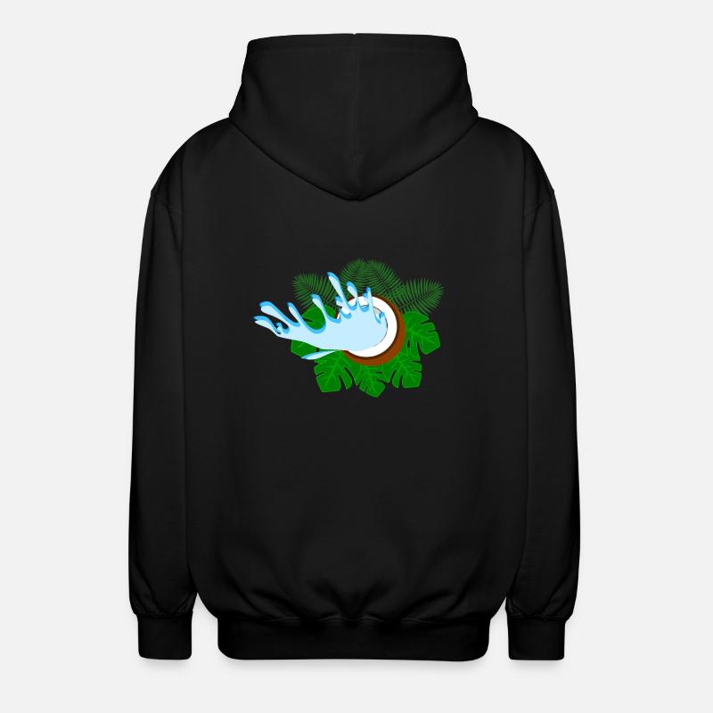 Éventails de noix de - Veste à capuche unisexe - noir