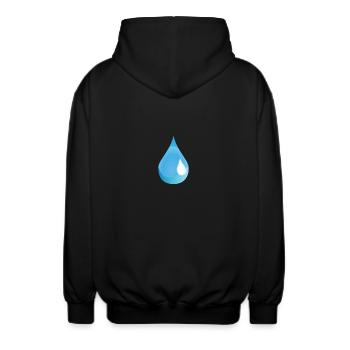 Tear Drop - Unisex Kapuzenjacke - Schwarz - Hinten - AI Model Male 185 light (185cm)