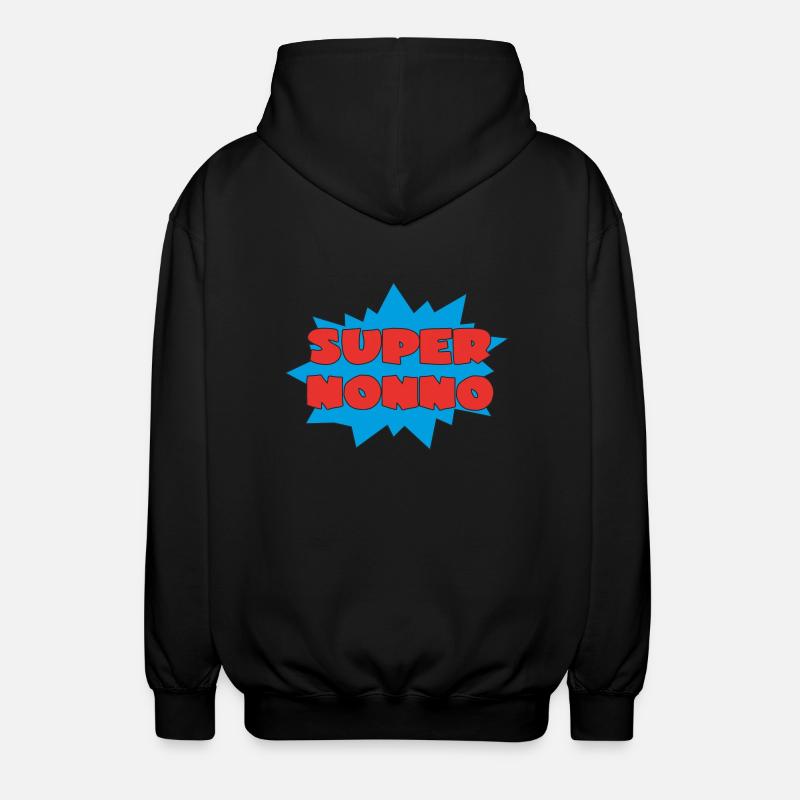 SUPER NONNO - Veste à capuche unisexe - noir