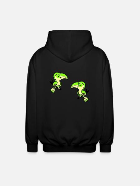 Perroquet 2 - Veste à capuche unisexe - noir