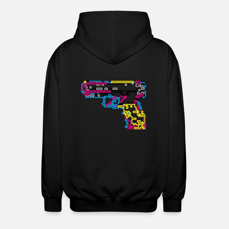 Pixelknarre - Unisex Kapuzenjacke - Schwarz