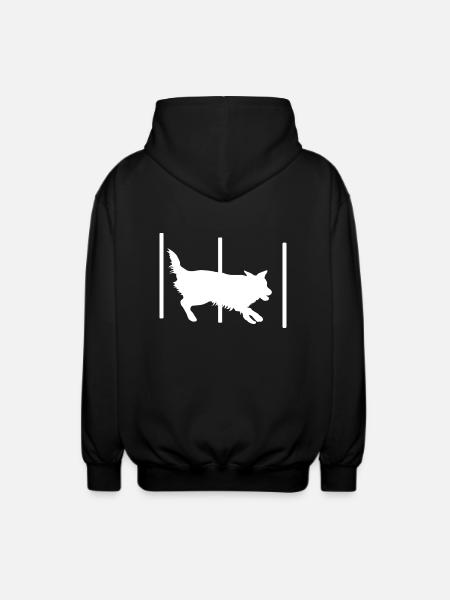 Agility Hundesport Slalom - Unisex Kapuzenjacke - Schwarz