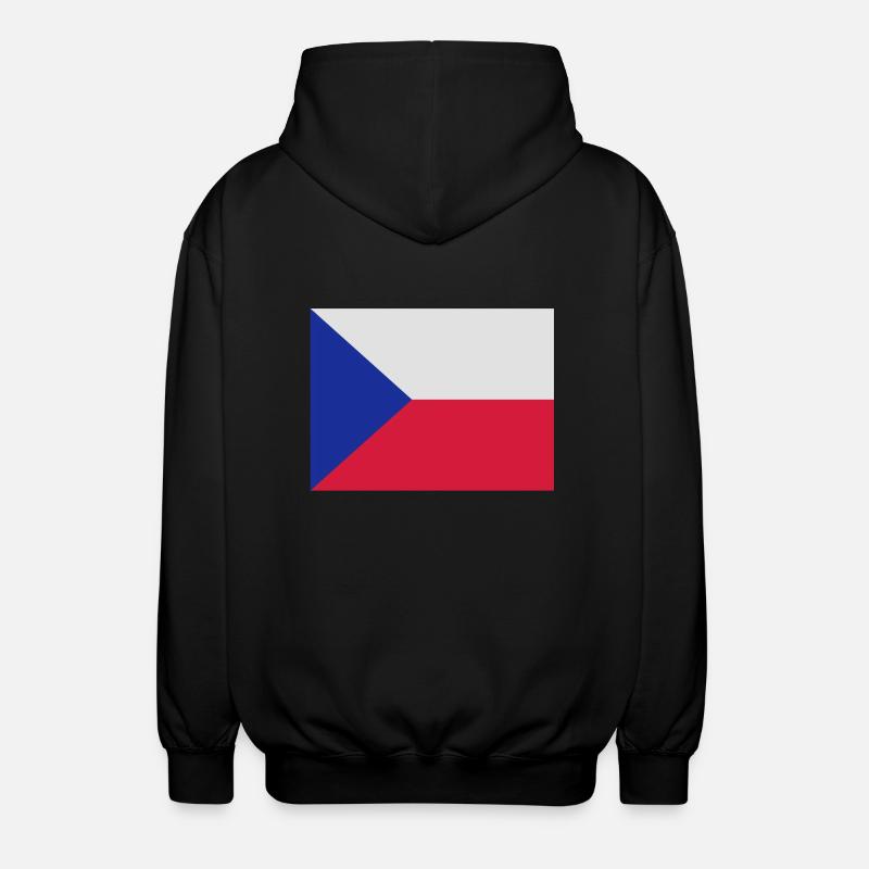 drapeau_republique_tcheque - Veste à capuche unisexe - noir