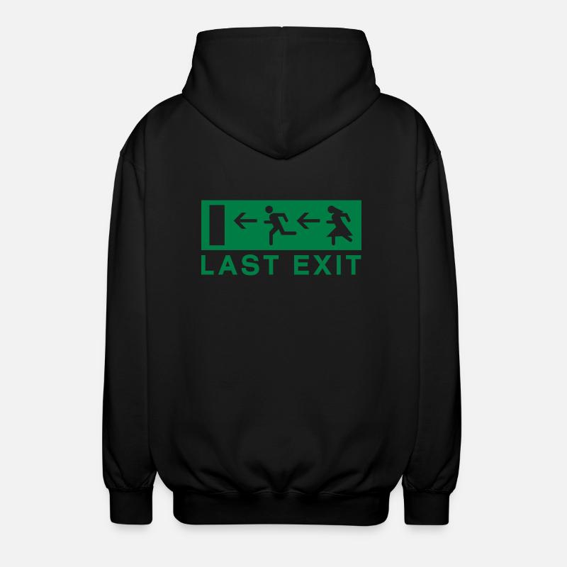 Last exit - Unisex Hooded Jacket - black