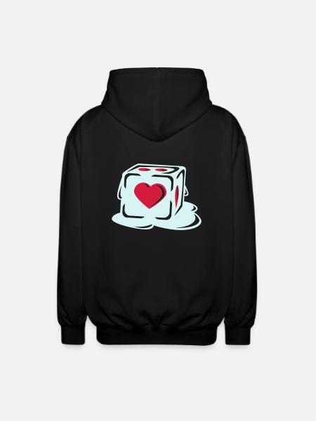 With Heart - Unisex Hooded Jacket - black