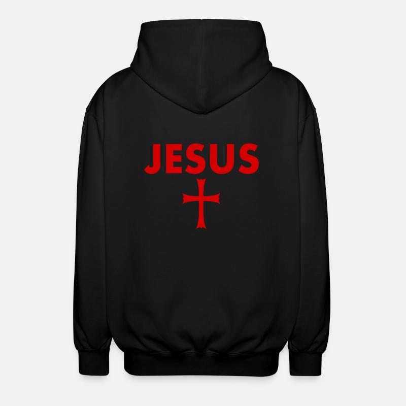 Croix de Jésus - Veste à capuche unisexe - noir