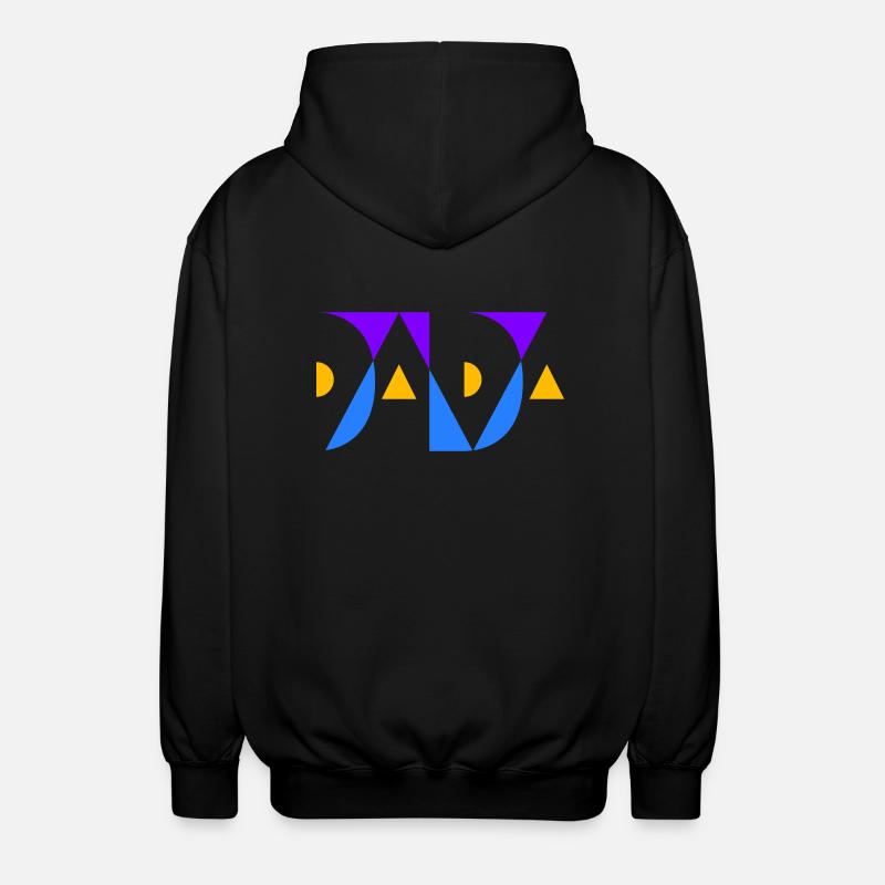 DADA mit Farbauswahl - Unisex Kapuzenjacke - Schwarz