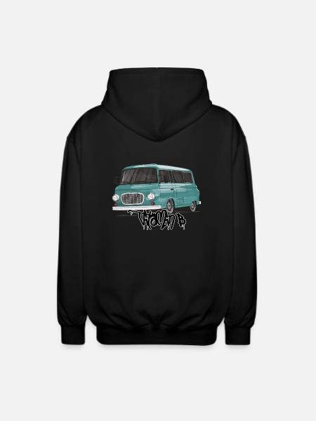 Barkas B1000 // Illustration - Unisex Hooded Jacket - black