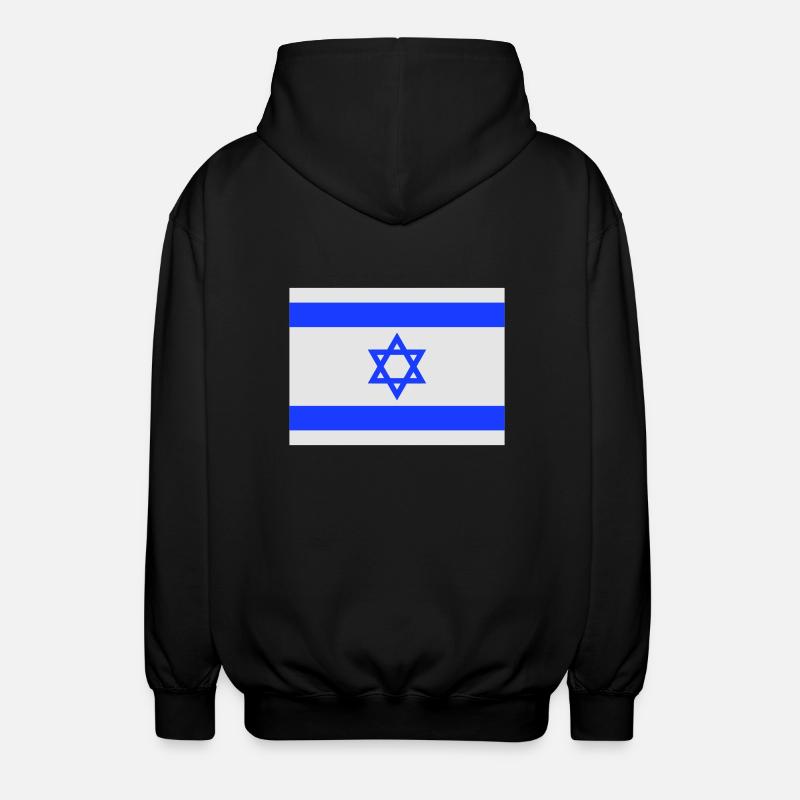 israele drapeau - Veste à capuche unisexe - noir