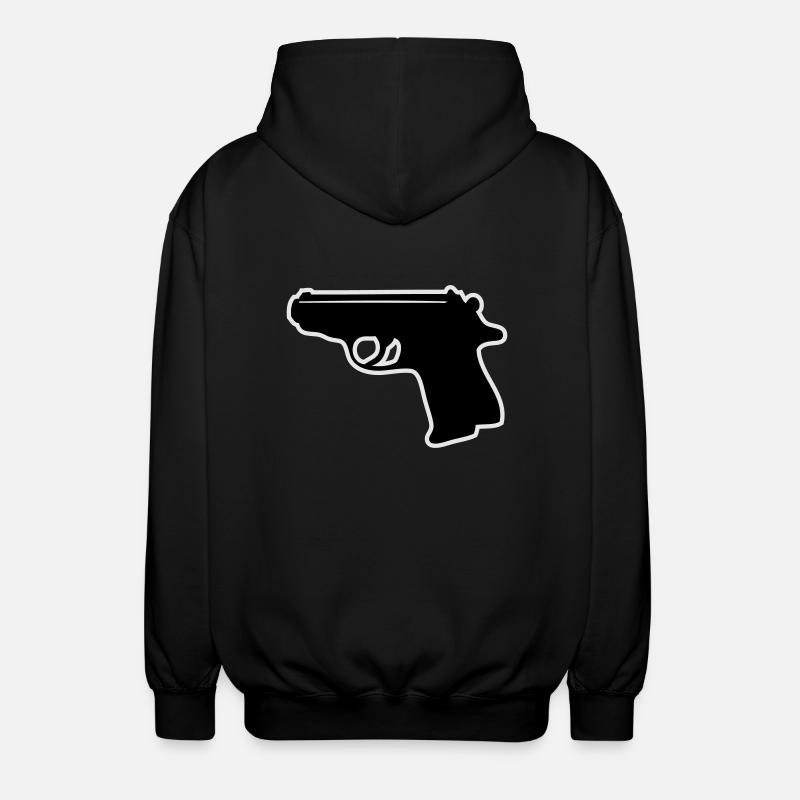 007 PPK with contour - Unisex Hooded Jacket - black
