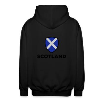 Drapeau national de l Ecosse - Veste à capuche unisexe - noir - Dos - AI Model Male 185 light (185cm)
