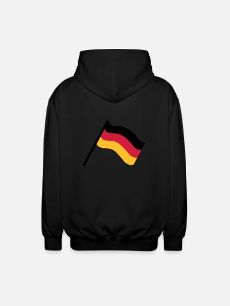 Germany flag - Unisex Hooded Jacket - black
