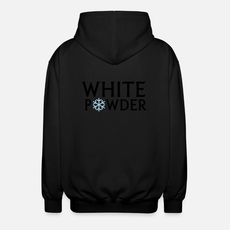 white powder - Unisex Kapuzenjacke - Schwarz