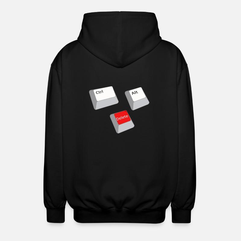 cntrl alt delete - Unisex Kapuzenjacke - Schwarz