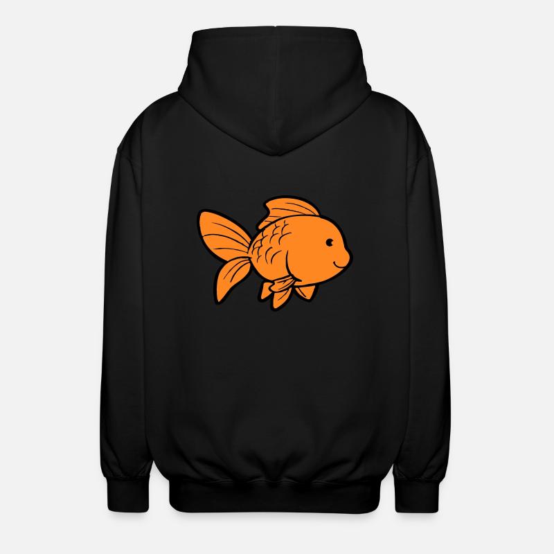 fisch goldfisch - Unisex Kapuzenjacke - Schwarz