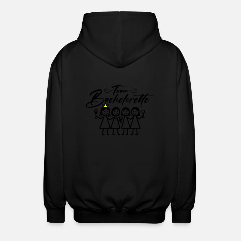 Bachelorette Team Mädels - Unisex Kapuzenjacke - Schwarz
