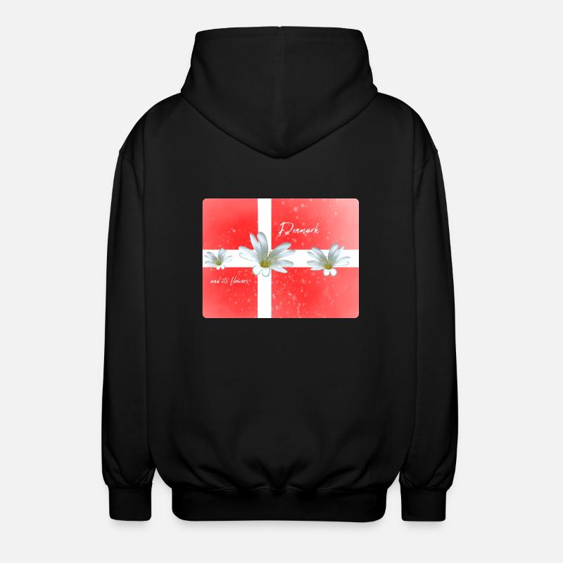 Danemark Danemark Danemark Drapeau - Veste à capuche unisexe - noir