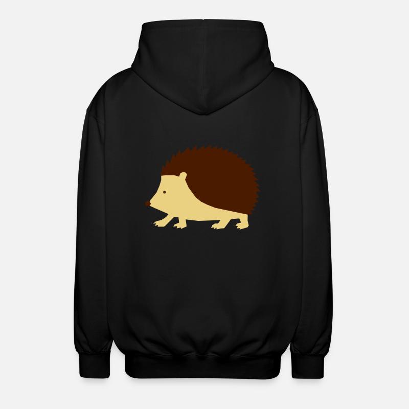 Igel - zackig - Unisex Kapuzenjacke - Schwarz