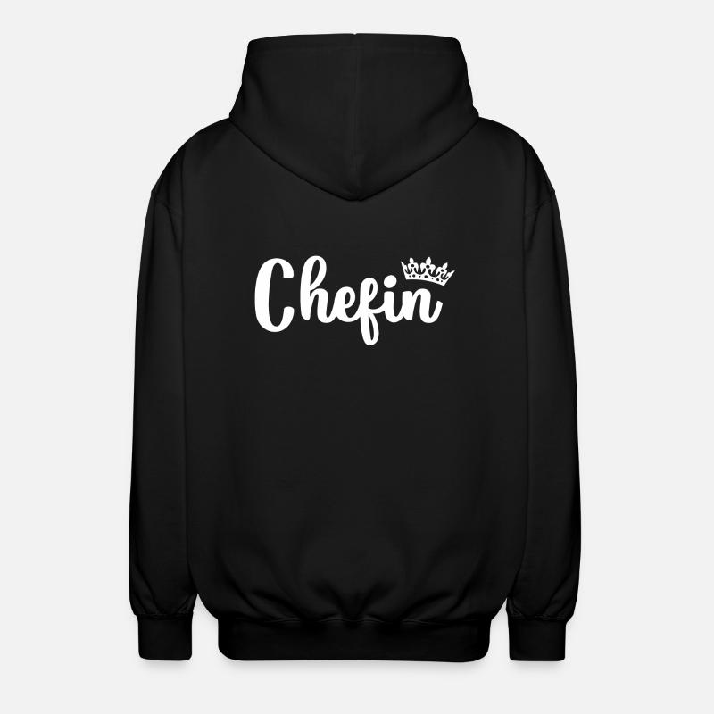 Chefin - Unisex Kapuzenjacke - Schwarz