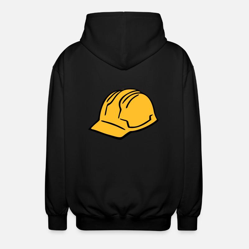 Bau Helm - Unisex Kapuzenjacke - Schwarz
