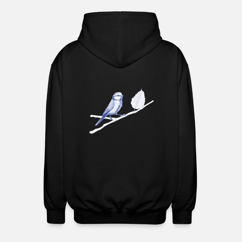 Vogel - Unisex Kapuzenjacke - Schwarz