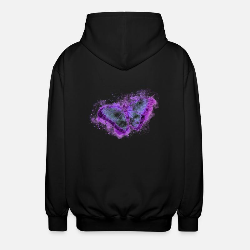 Schmetterling - Unisex Kapuzenjacke - Schwarz