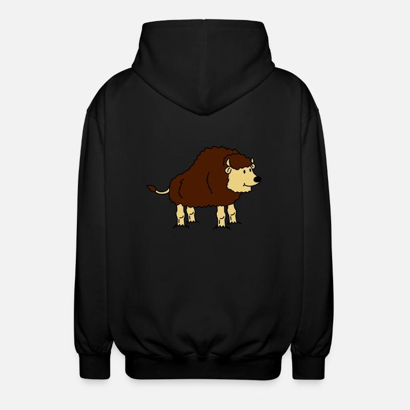 bison - Unisex Hooded Jacket - black