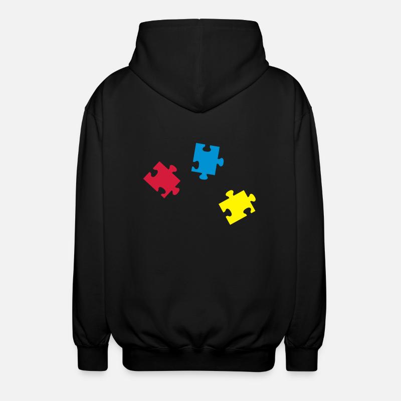puzzle_teile_tk3 - Unisex Kapuzenjacke - Schwarz