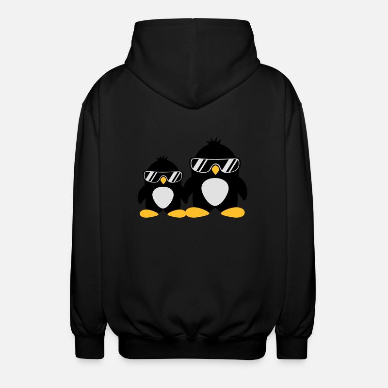 Cool Penguin Dad And Boy - Veste à capuche unisexe - noir