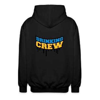 Drinking Crew Graffiti - Unisex Kapuzenjacke - Schwarz - Hinten - AI Model Male 185 light (185cm)