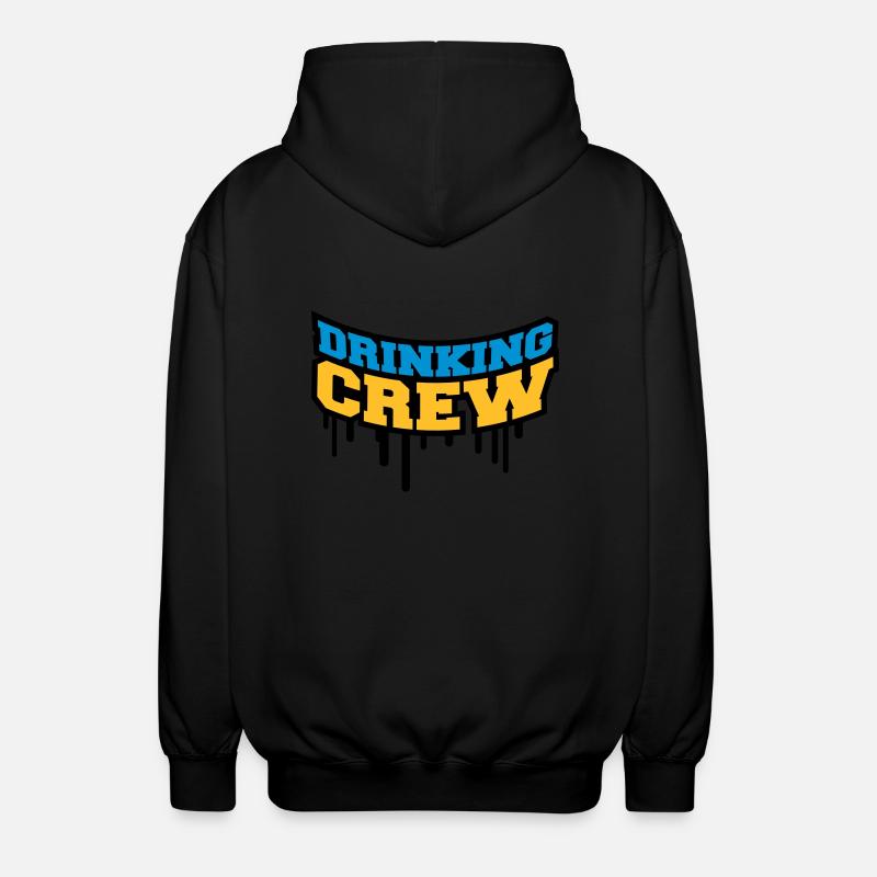 Drinking Crew Graffiti - Unisex Kapuzenjacke - Schwarz