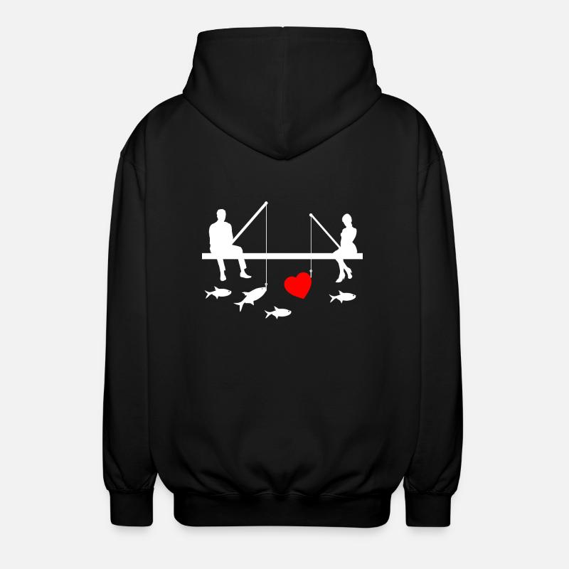 Pêche - Veste à capuche unisexe - noir