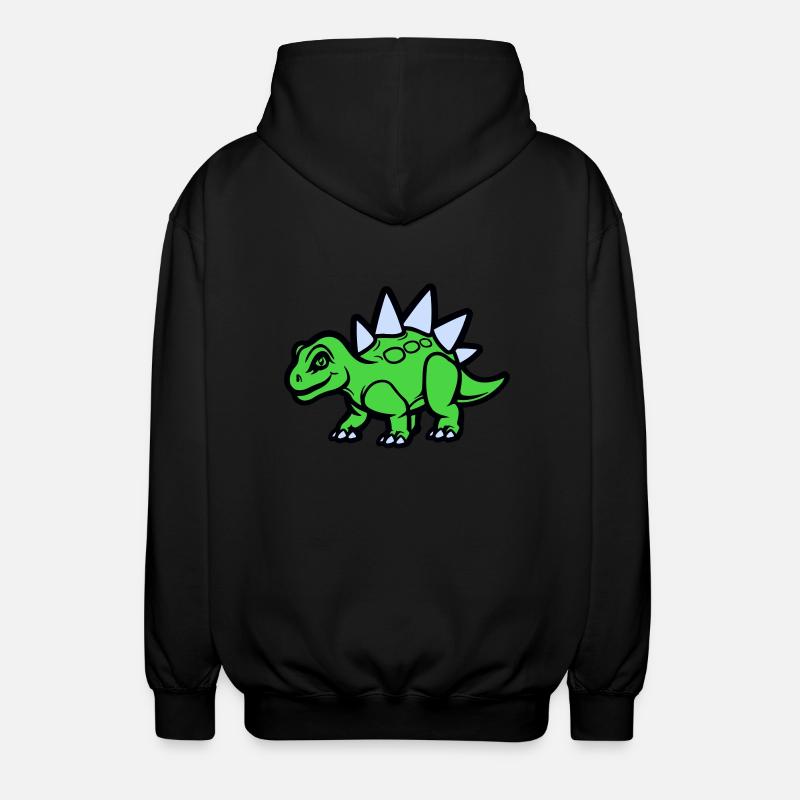 Stegosaurus Comic - Unisex Kapuzenjacke - Schwarz