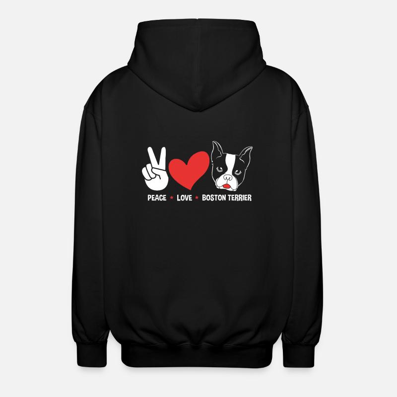 Boston Terrier - Veste à capuche unisexe - noir